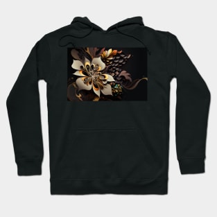 Abstract Floral Garden Botanical Print Hoodie